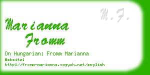 marianna fromm business card